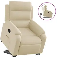 Syfax Fauteuil inclinable Crème Tissu