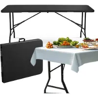 Outtec table de fête, table de banquet, table de buffet - 180 x 70 cm - table pliante, table de balcon, table - pour camping, balcon, jardin, banquet, fête, buffet