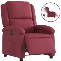 Syfax Fauteuil inclinable électrique Rouge bordeaux Tissu