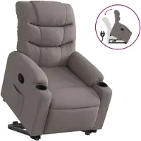 Syfax Fauteuil inclinable taupe tissu