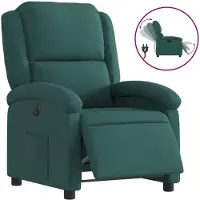 Syfax Fauteuil inclinable électrique Vert foncé Tissu