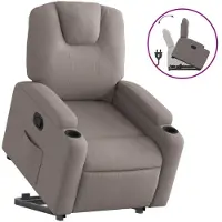 Syfax Fauteuil inclinable taupe tissu