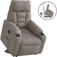 Syfax Fauteuil inclinable taupe tissu