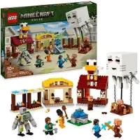 LEGO Minecraft 21273 L'Attaque du Village des Ghasts, Jeu de Construction, 555 Pièces, Figurines, 10+ Ans