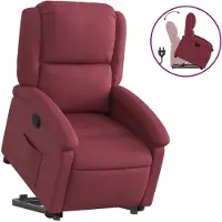 Syfax Fauteuil inclinable rouge bordeaux tissu