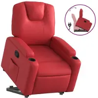 Syfax Fauteuil inclinable Rouge Similicuir