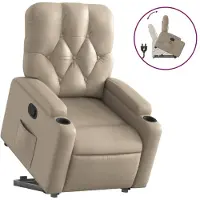 Syfax Fauteuil inclinable Cappuccino Similicuir
