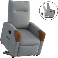 Syfax Fauteuil inclinable Gris clair Tissu