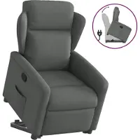 Syfax Fauteuil inclinable Gris foncé Tissu