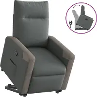 Syfax Fauteuil inclinable Gris foncé Tissu