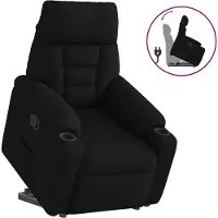 Syfax Fauteuil inclinable noir tissu
