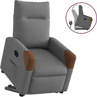 Syfax Fauteuil inclinable Gris foncé Tissu