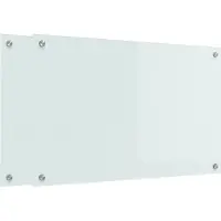 Syfax Crédence de cuisine 2 pcs Blanc 80 x 50 cm verre trempé