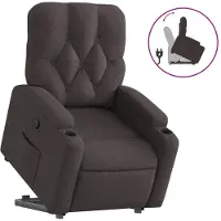 Syfax Fauteuil inclinable marron foncé tissu