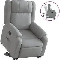 Syfax Fauteuil inclinable Gris clair Tissu