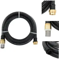 vidaXL Tuyau d'aspiration avec raccords en laiton Noir 1,1" 4 m PVC - Tuyaux d'arrosage