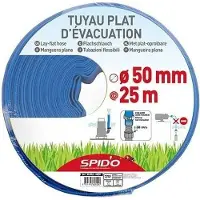 Spido Tuyau d'évacuation plat , 25 m, Ø 50 mm, 4 bars