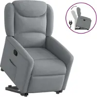 Syfax Fauteuil inclinable Gris clair Tissu