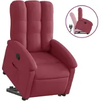 Syfax Fauteuil inclinable rouge bordeaux tissu