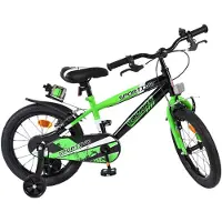 Volare Vélo enfant Sportivo - Garçons - 16 pouces - Vert Noir - Deux freins à main