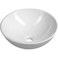 A&n&a aqualine Vasque en céramique à poser, diam. 40cm, Blanc