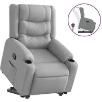 Syfax Fauteuil inclinable Gris clair Tissu