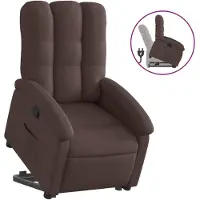 Syfax Fauteuil inclinable marron foncé tissu