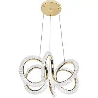 Toolight Lampe Suspendue Led G037-CP Gold