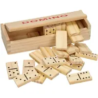 Eddy Toys Domino en bois naturel