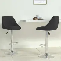 Prolenta Maison Exclusive - Lot de 2 tabourets de bar en velours noir