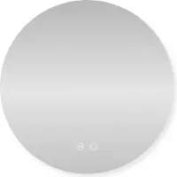 Sensahome - Miroir de salle de bain rond sans cadre avec éclairage LED - intensité lumineuse variable - anti-condensation - blanc chaud/neutre/froid - 70cm