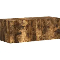 Syfax Meuble TV mural 2 pcs Chêne fumé 39 x 31 x 29,5 cm