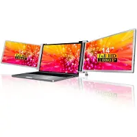 Lipa HDR-75 Dual Portable Monitor Full HD - Moniteur portable - Moniteur portable pour ordinateur portable - Ecran externe - Aussi pour Windows et MacOS