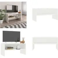 vidaXL Armoire TV Blanc 80x40x40cm Bois composite - Armoire TV - Armoires TV - Table TV
