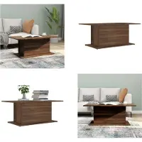 vidaXL Table basse Chêne brun 102x55,5x40 cm Bois composite - Table basse - Tables basses - Table d'appoint - Table de rangement