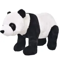 Syfax Jouet en peluche Panda Noir et blanc XXL