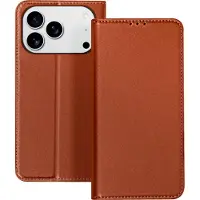 OEM SMART PRO livre en cuir pour IPHONE 17 Pro Max marron
