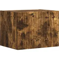 Syfax Meuble TV mural Chêne fumé 39 x 31 x 29,5 cm Bois d'ingénierie