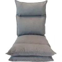 Generic Rebecca Mobili Siège de fauteuil en métal et polyester gris