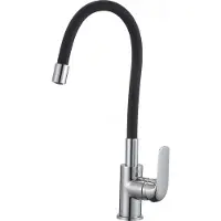 Hydroland Robinet De Lavaplace Élastique Emma Flex Pour Cuisine Avec Bec Noir