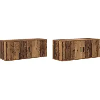 Syfax Ensemble de meuble TV mural 2 pcs Bois Ancien Bois d'ingénierie