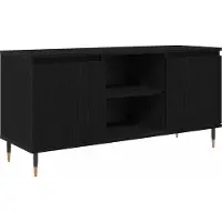 Syfax Meuble TV Chêne noir 104 x 35 x 50 cm Bois d'ingénierie