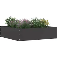 vidaXL Bordure de jardin, 50 x 50 x 13 cm, acier, noir