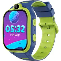 Forever Montre connectée GPS WiFi 4G pour enfants Boost KW-530 Bleu Android IA SOS IPS 2,0" nanoSIM 2 Mpx G-Sensor IP67 GeoFencing Appel vidéo 800 m