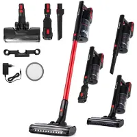 Lehmann Aspirateur Balai sans Fil 3 en 1, 45min Autonomie, Réservoir 1,8L, Brosse LED, Filtre HEPA