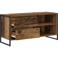 Syfax Meuble TV Bois Ancien 100 x 36 x 49,5 cm Bois d'ingénierie
