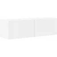 Syfax Meuble TV mural Blanc 98 x 31 x 29,5 cm Bois d'ingénierie