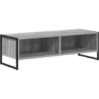 Syfax Meuble TV Gris Sonoma 100 x 36,5 x 30,5 cm Bois d'ingénierie