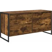 Syfax Meuble TV Chêne Fumé 100 x 36 x 49.5 cm Bois d'ingénierie