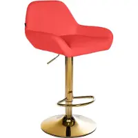 CLP Tabouret de bar Braga Gold en simili cuir, couleur:gris